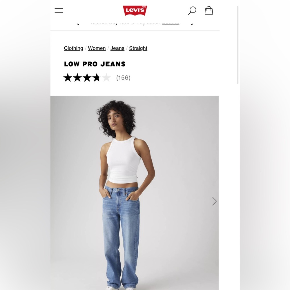 Levi's Women's Low Pro Straight Leg Jeans - Light Blue